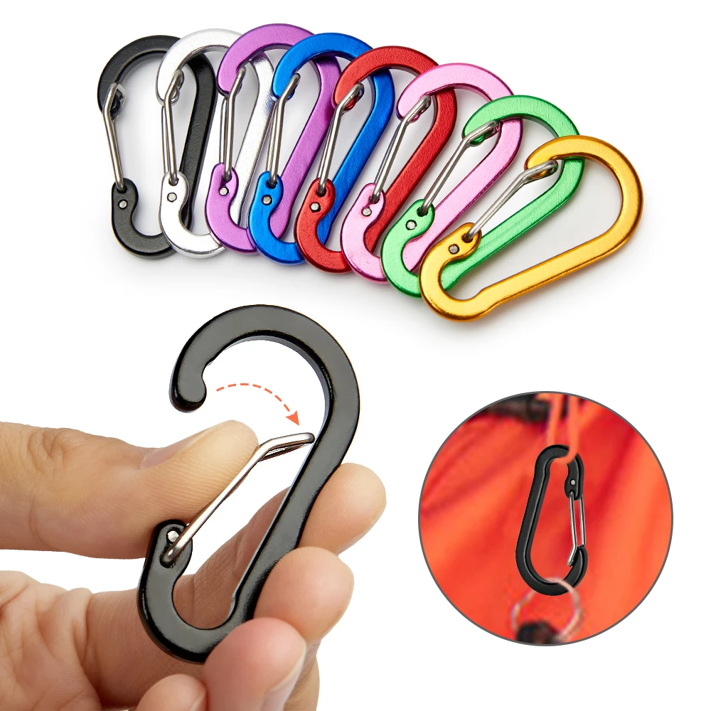 Fishing Kit Compact - 12PCS Carabiner Clip Set Tourist Small