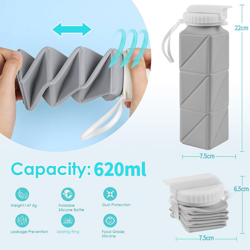 620ml Collapsible Water Bottle - Water Bag Collapsible recension och pris